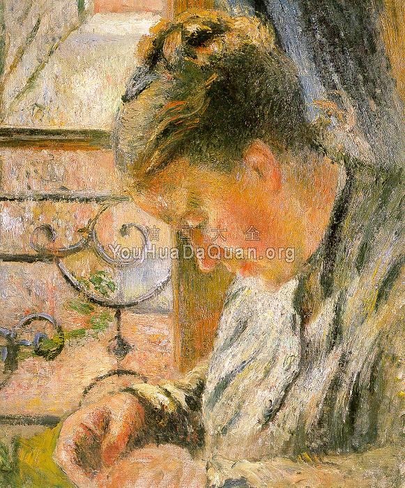 Portrait of Madame Pissarro Sewing near a Window - 卡米耶·毕沙罗